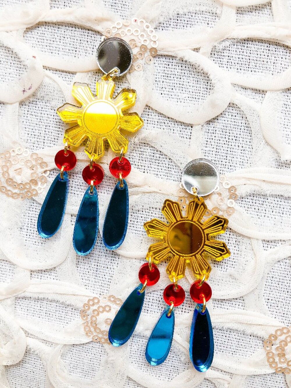 Mabuhay Sun Drop Earrings Indie Jewelry Filipino Philippine
